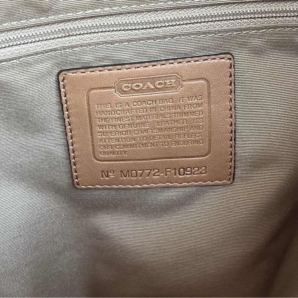 COACH Signature XL Soho Brown Tan Hobo Shoulder Bag Tote 10923 - Picture 10 of 12